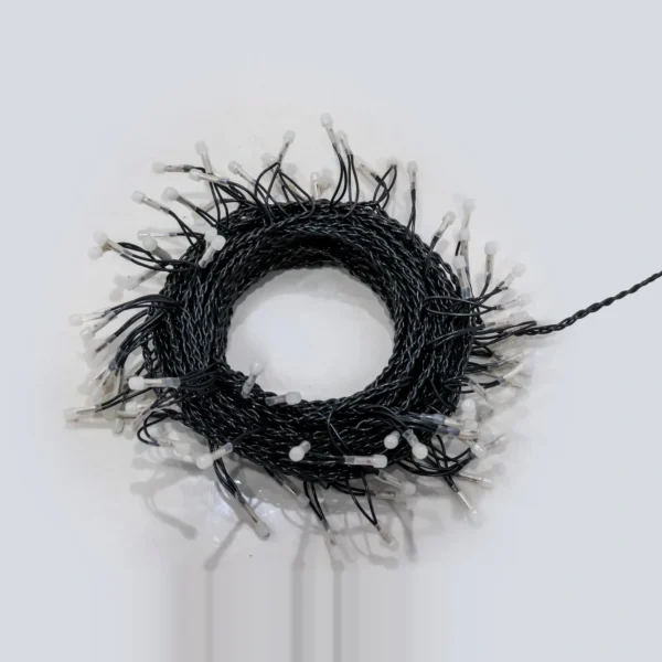 SASK-8F40SC-BLK-CW-1 8 MM Frosted 40 Lamp S/C - Black Wire - Cool White