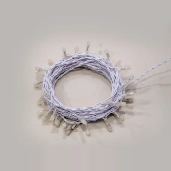 SASK-8F40SC-WHT-CW-1 8 MM Frosted 40 Lamp S/C - White Wire - Cool White