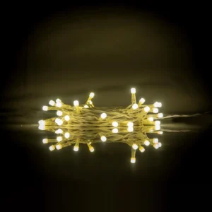8 MM Frosted 40 Lamp S/C - White Wire - Warm White
